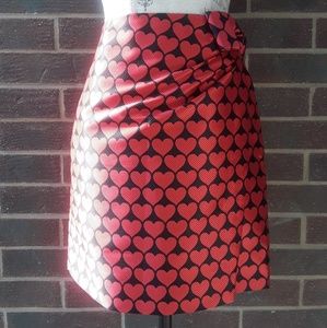 J. Crew Heart Jacquard Skirt H2856